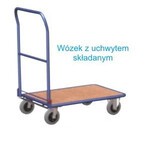 Wózek ze składanym pałąkiem W-WS 41 platforma 900x600mm